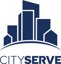 Cityserve blue logo.