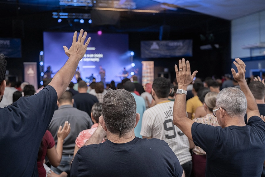 Worship People worshipping together at CityServe Costa Rica.
