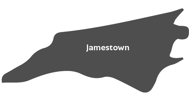 Map illustration of the North Carolina state.