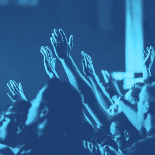 People Worshipping People gathered together to worship.