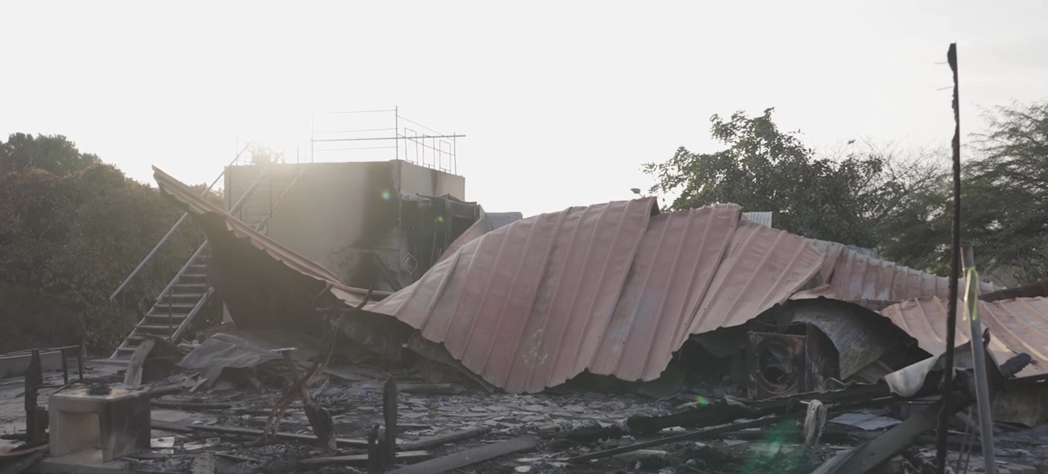 Damaged caused by Hamas Terrorists.
